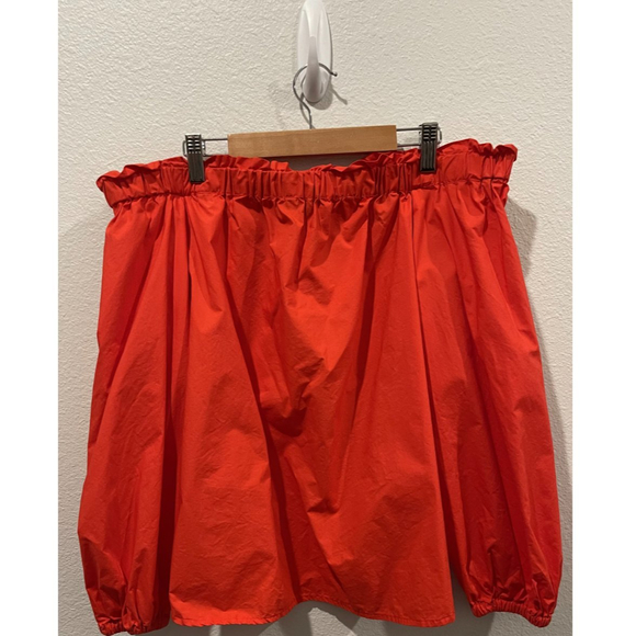 J. CREW Off Shoulder Red Long Sleeve Blouse - Picture 5 of 5